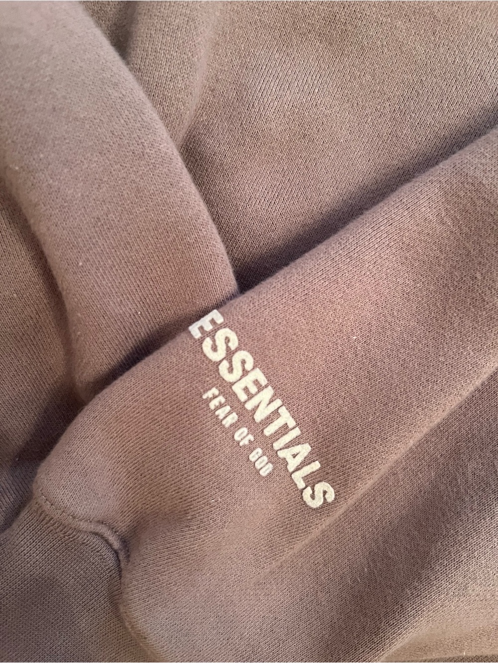 Fear of God Essentials Taupe/ Brown Crewneck Sweatshirt - Picture 3 of 5